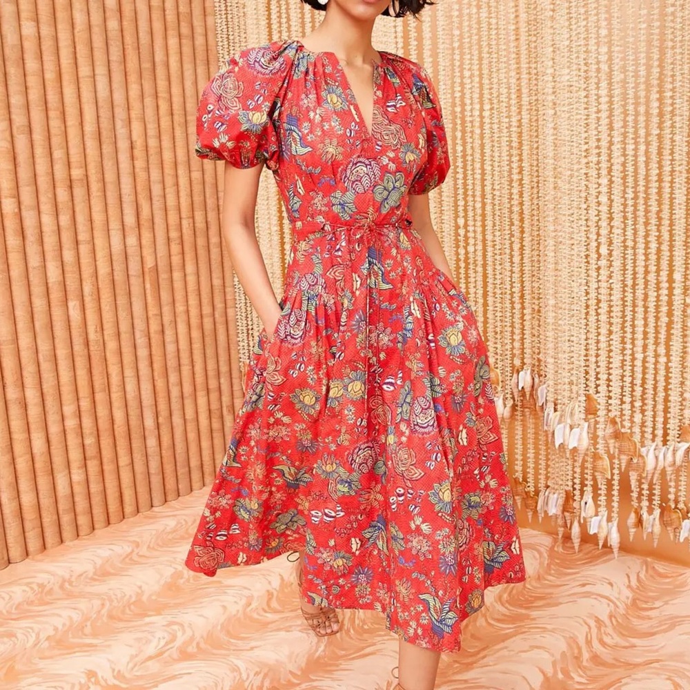 ULLA JOHNSON Carina midi dress Sz 4